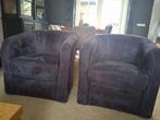 2 stuks fauteuil, Ophalen, Gebruikt, 50 tot 75 cm, Leer