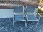 2 Comfortabele aluminium tuinstoelen stapelstoel, Ophalen of Verzenden, Aluminium