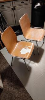 Houten stoelen - bureau, eetkamer, Huis en Inrichting, Fauteuils, Ophalen, Minder dan 50 cm, Gebruikt, Minder dan 75 cm