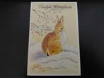 Konijn in de sneeuw, vrolijk Kerstfeest, J. Bunce, ongelopen, Verzamelen, Ansichtkaarten | Dieren, Verzenden, 1960 tot 1980, Ongelopen