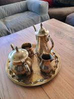 Vintage messing theeservies, Huis en Inrichting, Keuken | Servies, Overige materialen, Gebruikt, Overige typen, Ophalen of Verzenden