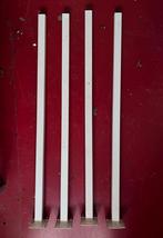 4 Witte Metalen  Tafelpoten, Huis en Inrichting, Tafelonderdelen, Ophalen, Tafelpoot, Minder dan 50 cm, Gebruikt