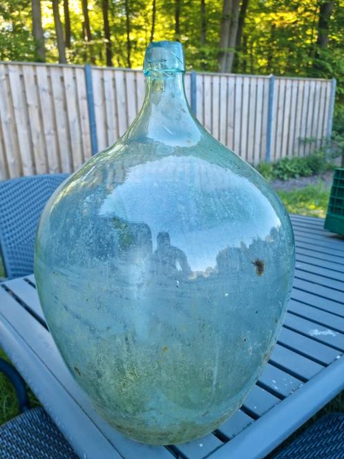 Schitterende oude wijn gistfles balon vaas gist fles 50cm x, Tuin en Terras, Tuinvazen, Gebruikt, Ophalen