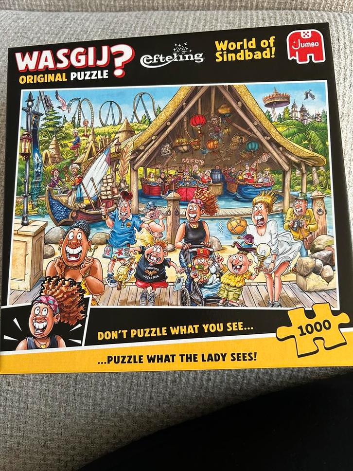 Wasgij Efteling World of Sindbad Puzzel 1000 stukjes, Hobby en Vrije tijd, Denksport en Puzzels, Zo goed als nieuw, Legpuzzel