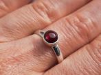 925 zilveren ring roze rood toermalijn maat 18,75 - Vanoli, Sieraden, Tassen en Uiterlijk, Ringen, Nieuw, 18 tot 19, Met edelsteen