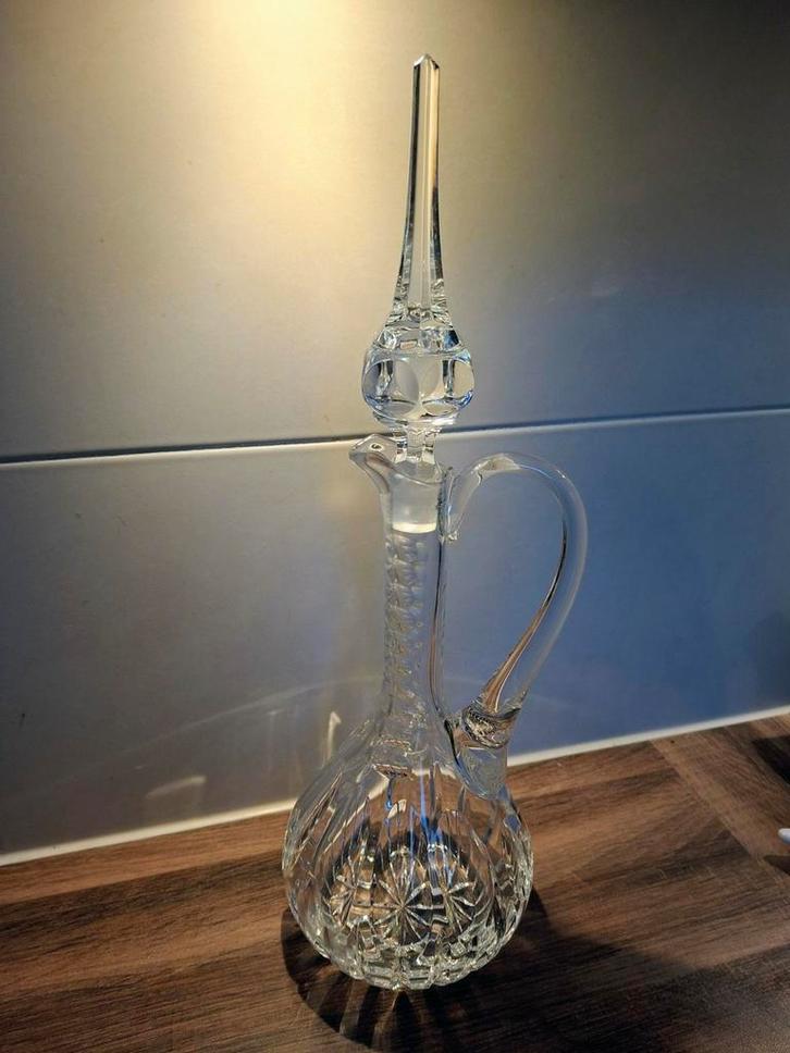 Kristallen decanteer geslepen karaf 1e helft 20e eeuw, Antiek en Kunst, Antiek | Glas en Kristal, Ophalen of Verzenden