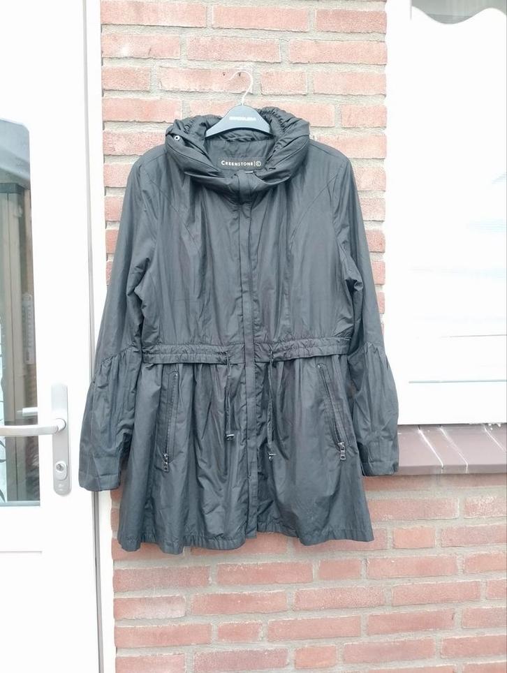 Exclusieve design jas van Greenstone, XL zwart, Kleding | Dames, Jassen | Zomer, Zo goed als nieuw, Maat 46/48 (XL) of groter