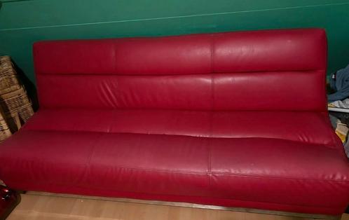 ️ Rode slaapbank ️, Huis en Inrichting, Slaapkamer | Slaapbanken, Zo goed als nieuw, 120 cm, Twijfelaar, Ophalen