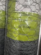 Konijnengaas Verzinkt - H75cm, L50m, 0.8mm, Tuin en Terras, Ophalen, Nieuw, 20 meter of meer, Gaas
