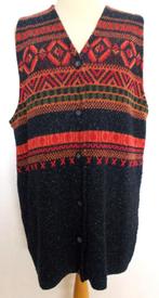 Folklore fijn gebreid gilet! L, Overige kleuren, Verzenden, Maat 42/44 (L), Zo goed als nieuw