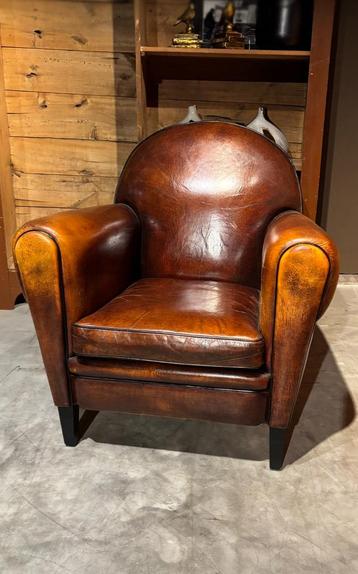 Schapenleren Art Deco  Fauteuil merk Lounge Atelier beschikbaar voor biedingen