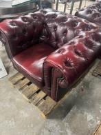 Chesterfield Donkerrood Leer, Ophalen, Gebruikt, Chesterfield, Leer