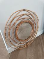 Rotan spiegel rond, Rond, Ophalen of Verzenden, Zo goed als nieuw, Minder dan 100 cm