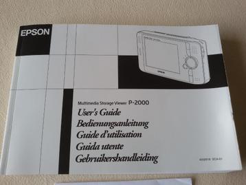 Handleiding en Software-cd Epson P-2000 beschikbaar voor biedingen