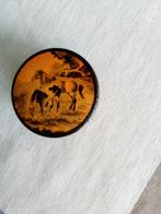 Oud sieraden doosje, olieverf beschilderd doosje, paarden, Ophalen of Verzenden, Zo goed als nieuw
