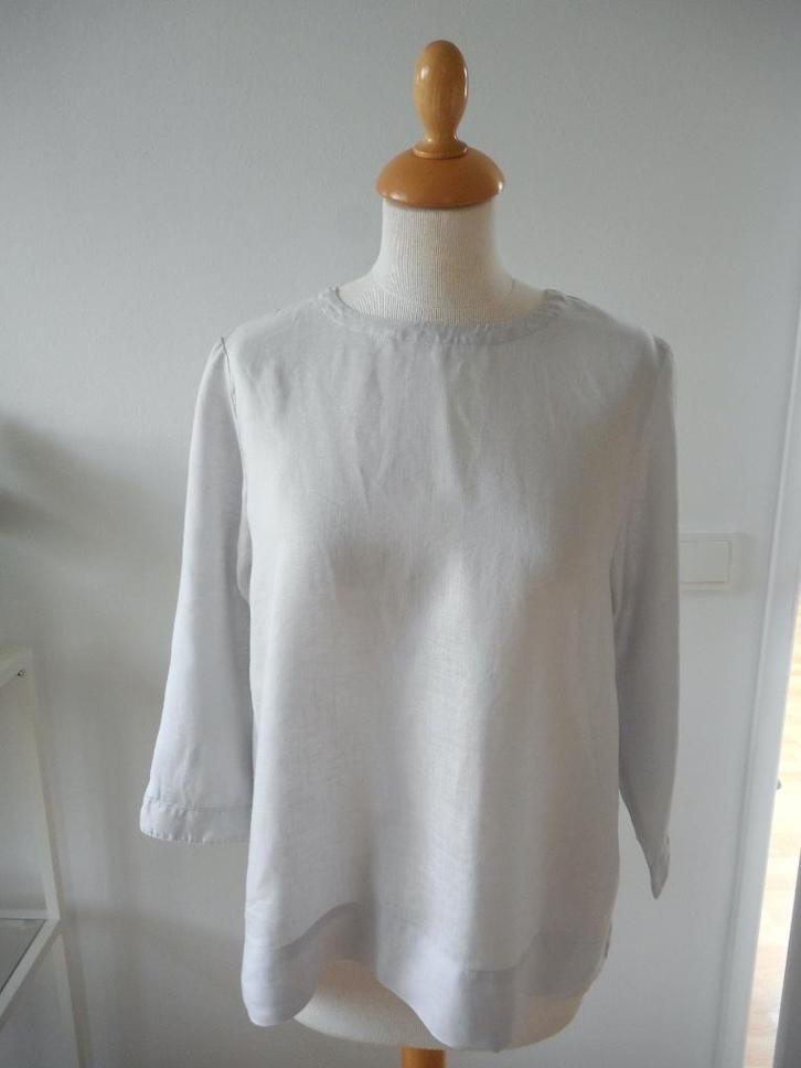 Linnen tuniek van Muji, maat M, Kleding | Dames, Blouses en Tunieken, Zo goed als nieuw, Maat 38/40 (M), Grijs, Ophalen of Verzenden