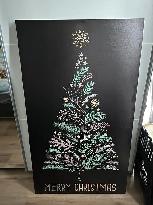 120 x 70 Canvas Kerstboom kerst muur versiering, Diversen, Kerst, Zo goed als nieuw, Ophalen