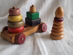 Vintage houten stapel speelgoed, Kinderen en Baby's, Speelgoed | Houten speelgoed, Ophalen of Verzenden, Gebruikt, Overige typen