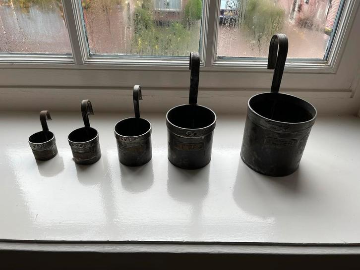Antieke Maatbekers - Set van 5, Antiek en Kunst, Antiek | Keukenbenodigdheden, Ophalen of Verzenden