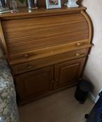 Eikenhouten vintage secretaire bureau, Huis en Inrichting, Bureaus, Ophalen, Gebruikt