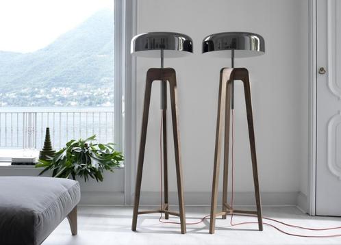 Set vloerlampen modern Italiaans design nieuw, Huis en Inrichting, Lampen | Vloerlampen, Nieuw, 150 tot 200 cm, Hout, Overige materialen