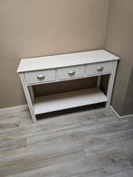 Witte sidetable met Lades, Ophalen, Gebruikt, 100 tot 150 cm, Landelijk