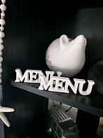 Riviera maison MENU bordjes 2x, Ophalen of Verzenden, Zo goed als nieuw, Overige stijlen, Bord(en)