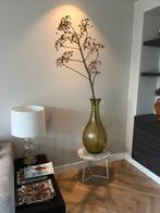 Grote glazen vaas, Huis en Inrichting, Ophalen of Verzenden, Minder dan 50 cm, Groen, Glas