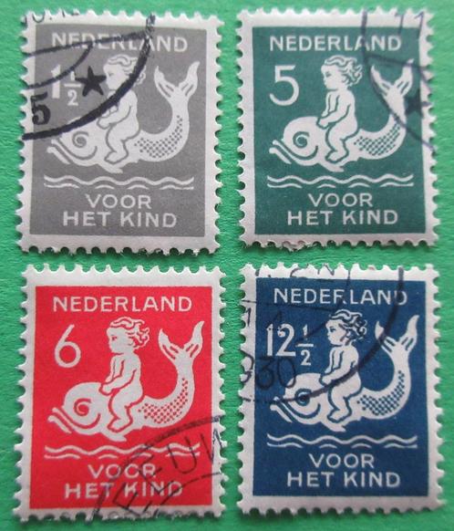 Nederland 1 NVPH 225 - 228 Kinderzegels 1929 gestempeld, Postzegels en Munten, Postzegels | Nederland, Gestempeld, T/m 1940, Verzenden