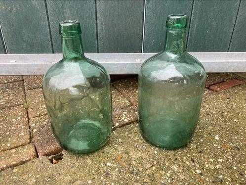 Glasen glazen groene fles vaas bloemen decoratie, Huis en Inrichting, Woonaccessoires | Vazen, Zo goed als nieuw, Groen, Minder dan 50 cm