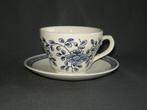 4 kop & schotels, roomwit - blauw, England, N.v.t., N.v.t., Ophalen of Verzenden, Zo goed als nieuw