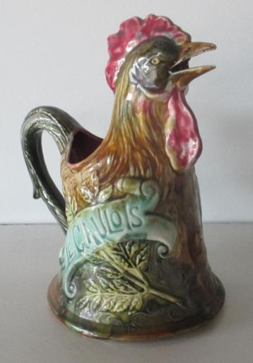 antieke waterkan haan coq qui chante Onnaing faience beschikbaar voor biedingen