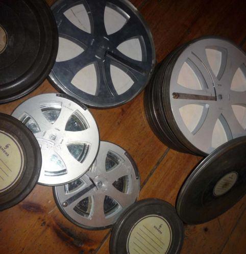 16mm film Siemens aluminium spoel met blik -label 24-26cm -, Audio, Tv en Foto, Filmrollen, 16mm film, Ophalen of Verzenden