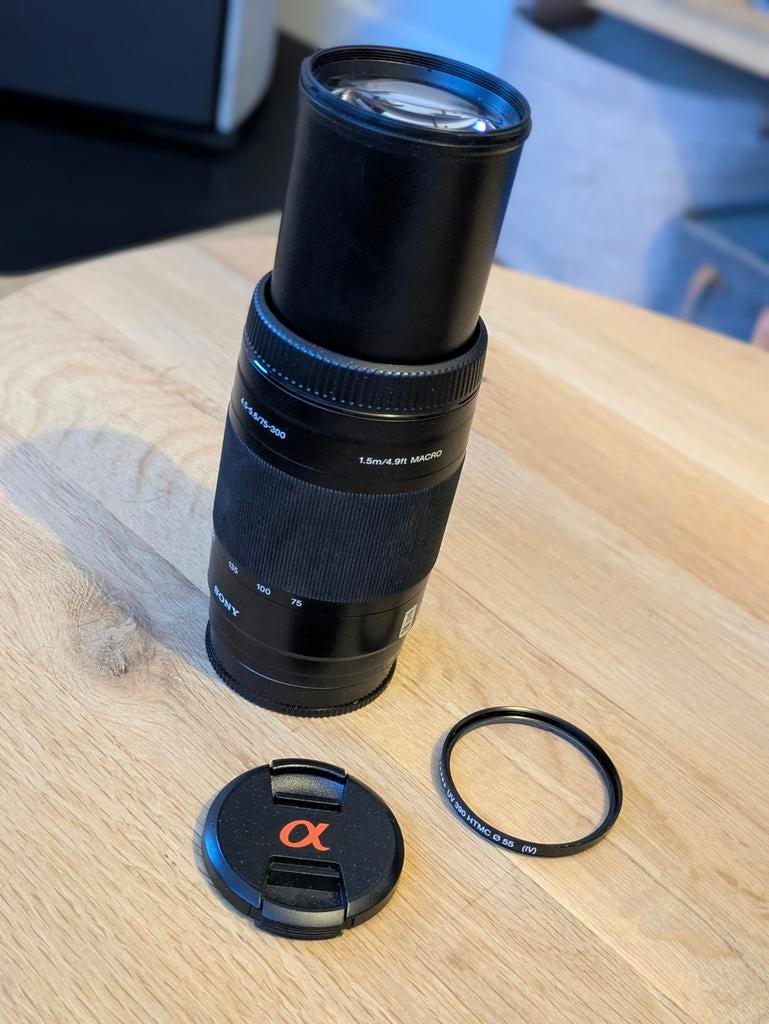 Sony 75-300mm Macro Lens + UV Filter, Audio, Tv en Foto, Fotografie | Lenzen en Objectieven, Ophalen of Verzenden, Gebruikt, Macrolens