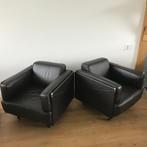 2 IZGS Poltrona Frau Twice Mignon bruin leer fauteuil stoel, Huis en Inrichting, Leer, Zo goed als nieuw, Ophalen