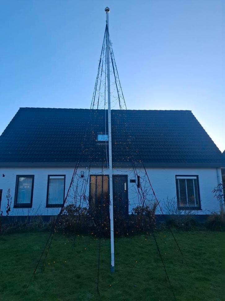 Vlaggenmast 6 meter, Tuin en Terras, Buitenverlichting, Nieuw, Overige typen, Aluminium, Minder dan 50 watt, Netvoeding, Led, Ophalen