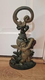 Antieke Gietijzeren Deurstopper - Engel met Druiven, Ophalen of Verzenden, Gebruikt, Binnen