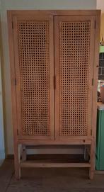 Prachtige bohemian kast met rotan, Huis en Inrichting, Ophalen, Met deur(en), Zo goed als nieuw, Minder dan 150 cm