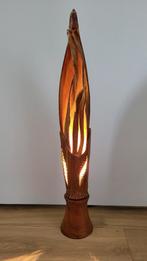 Gave handgemaakte houten tafel lamp / vloerlamp, Design, Onbekend, Ophalen of Verzenden, Zo goed als nieuw