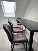 Bartafel en 4 hoge stoelen, Ophalen of Verzenden, Zo goed als nieuw
