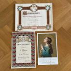Antieke getuigschriften, Antiek en Kunst, Curiosa en Brocante, Ophalen of Verzenden