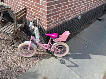 Nogan Butterfly Kinderfiets met zijwieltjes - 14 inch - Roze beschikbaar voor biedingen