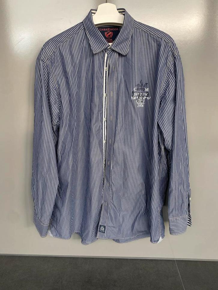 Casa Moda Overhemd XXL Blauw/Wit Gestreept, Kleding | Heren, Overhemden, Gedragen, Overige halswijdtes, Blauw, Verzenden