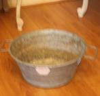 middelgrote  antieke zinken teil, Antiek en Kunst, Ophalen