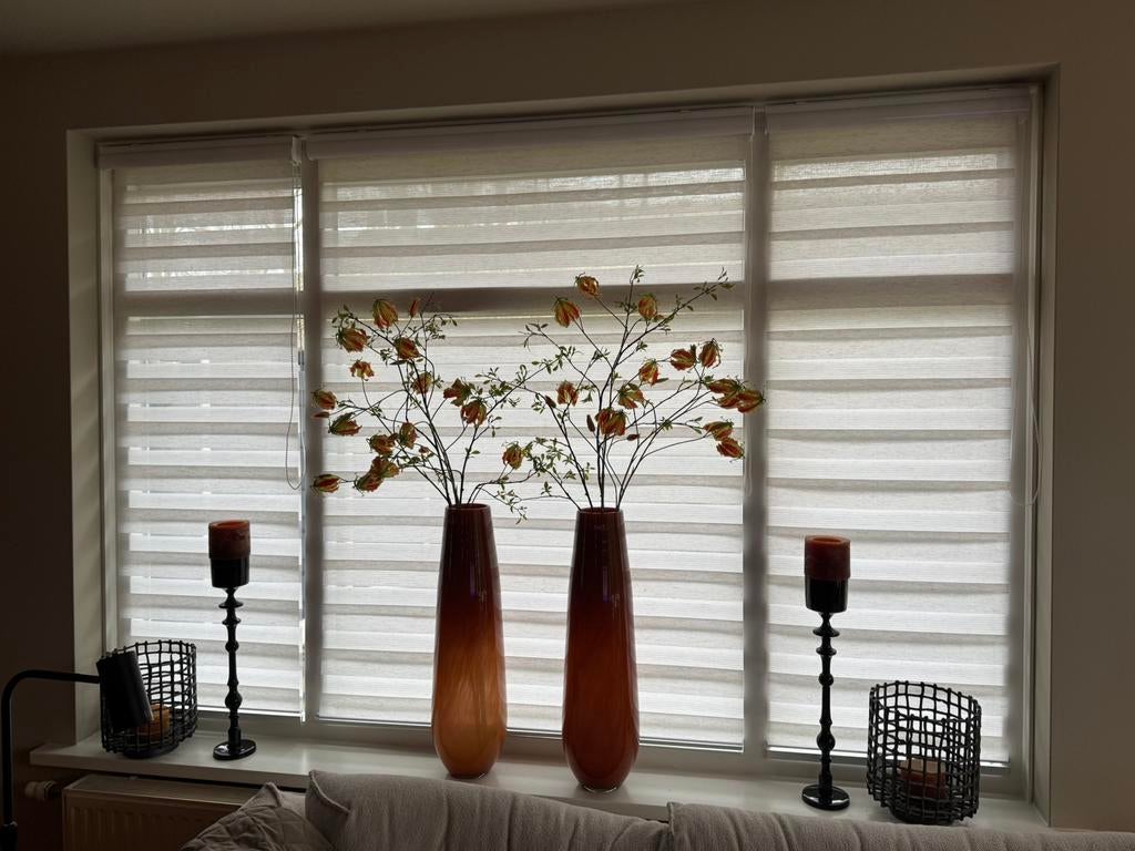 Mooie rolgordijnen 12 stuks te koop, Ophalen, 100 tot 150 cm, Zo goed als nieuw, Grijs