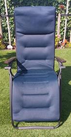 Twee relaxstoelen van LAFUMA + hoofdsteun, 1 x XL uitvoering, Caravans en Kamperen, Ophalen, Zo goed als nieuw, Campingstoel