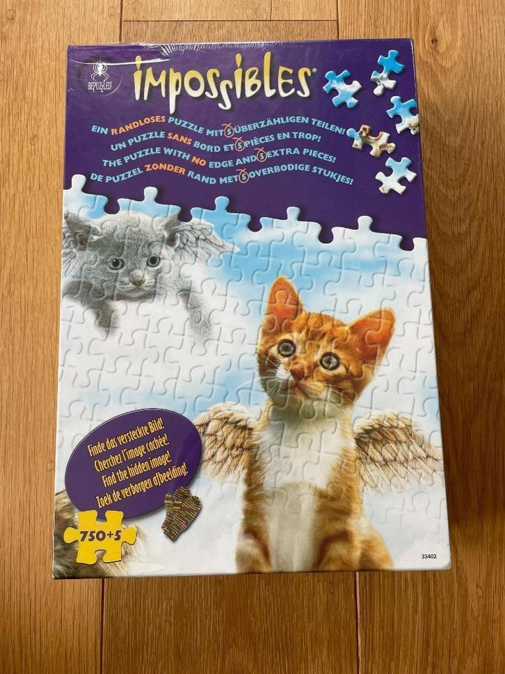 Impossibles puzzel Angel Kittens nieuw in cellofaan, 750+5, Hobby en Vrije tijd, Denksport en Puzzels, Nieuw, Legpuzzel, 500 t/m 1500 stukjes