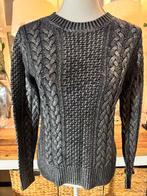 Chique, coated Zilver-Zwarte kabel-trui Michael Kors, S/36,, Kleding | Dames, Truien en Vesten, Ophalen of Verzenden, Zo goed als nieuw