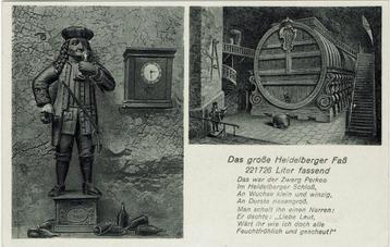 Heidelberg – Das Große Heidelberger Faß mit Gedicht.  beschikbaar voor biedingen