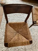 Vintage stoelen met rieten zitting (2 stuks), Huis en Inrichting, Stoelen, Gebruikt, Twee, Bruin, Ophalen of Verzenden